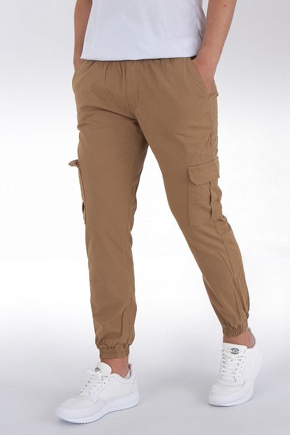 Hoppa Erkek Camel Renk Slim Fit Kargo Pantolon Trendyol