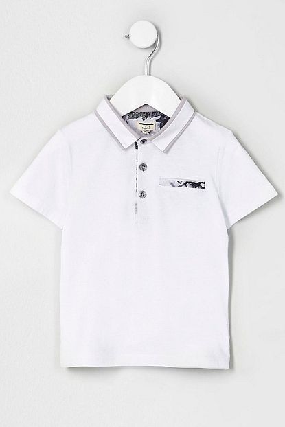 Org Marka Store Erkek Cocuk Beyaz Polo Yaka Kisa Kol 3 Dugme Tek Cep Tshirt 416230 Trendyol