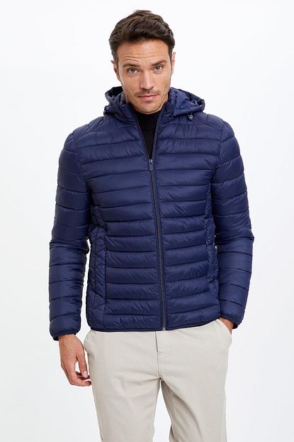 Defacto Erkek Navy Kapusonlu Sisme Mont N4661az20au Trendyol