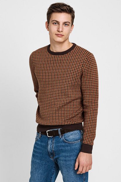 Gant Erkek Bej Yunlu Triko Kazak 8050073 Trendyol