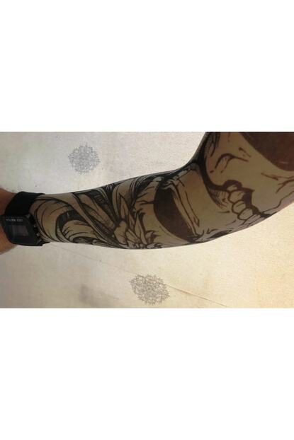 one spray tattoo cift kol giyilebilir dovme iskeletli desenler tattoo sleeve fiyati yorumlari trendyol
