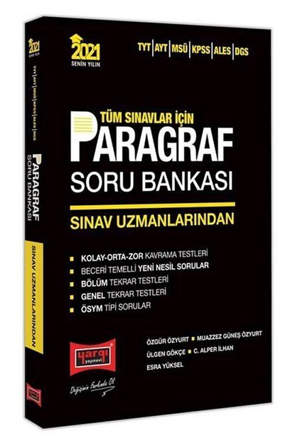 Yargi Yayinevi 2021 Tum Sinavlar Icin Sinav Uzmanlarindan Paragraf Soru Bankasi Trendyol
