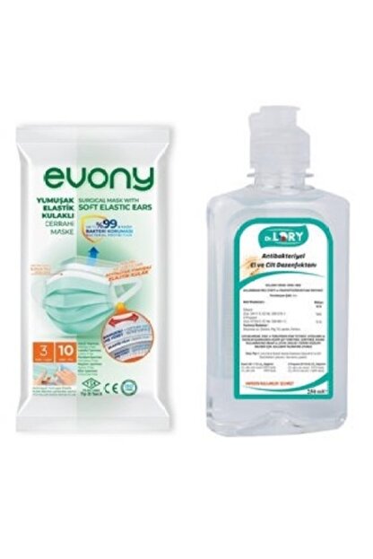 Evony Maske 10 Lu 250 Ml Dr Lory El Ve Cilt Dezenfektani Fiyati Yorumlari Trendyol