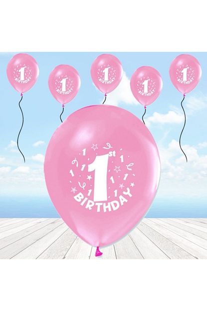 Susle Baby Party 1 Yas Dogum Gunu Pembe Balon 10 Adet Trendyol