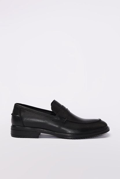 Hotic Hakiki Deri Siyah Erkek Loafer Ayakkabi 02ayh190560a100 Trendyol