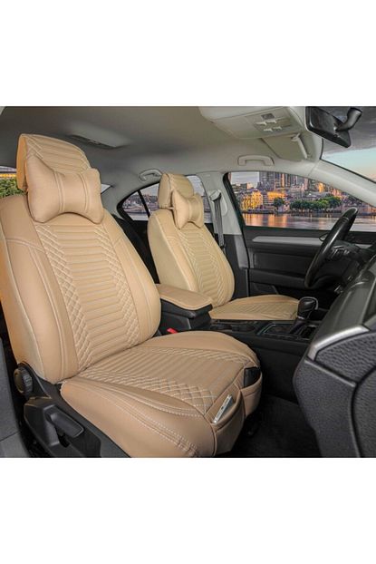 stil citroen c5 luks deri oto koltuk kilifi on arka set exclusive bej fiyati yorumlari trendyol