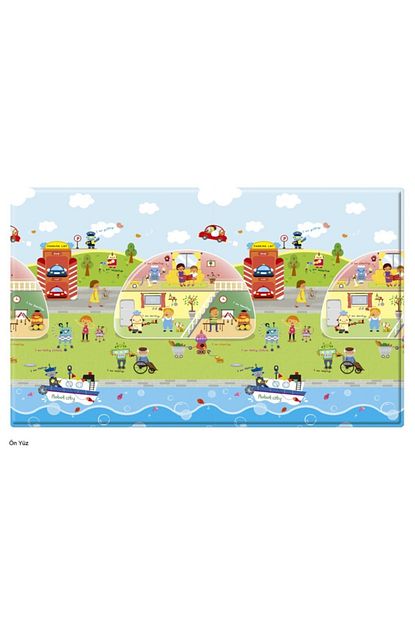 unigo comflor robot city oyun mati 210x140x13 fiyati yorumlari trendyol