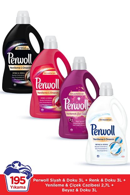 perwoll hassas bakim sivi camasir deterjani 4 x 3l 195 yikama siyah renkli beyaz cicek cazibesi fiyati yorumlari trendyol