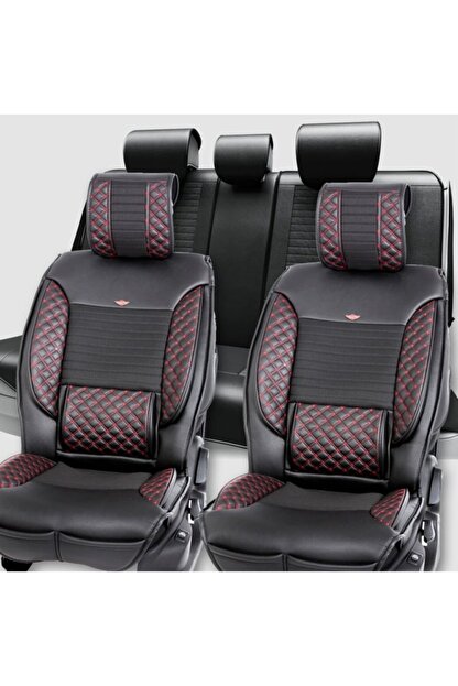 stil volkswagen golf 3 luks deri oto koltuk kilifi on arka set siyah kirmizi fiyati yorumlari trendyol