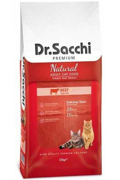 dr sacchi premium beef yetiskin kedi mamasi 15 kg fiyati yorumlari trendyol