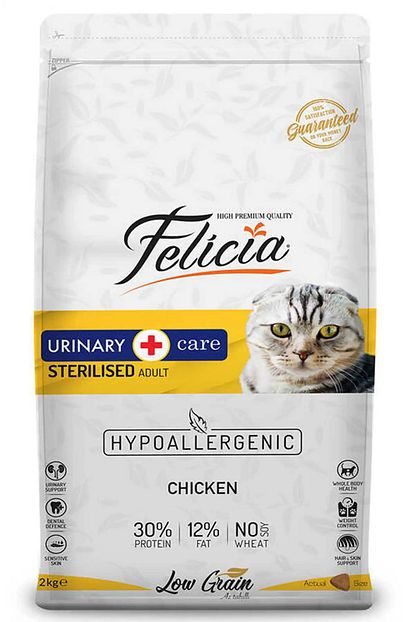 felicia dusuk tahilli hipoalerjenik tavuklu kisirlastirilmis kedi mamasi 2 kg fiyati yorumlari trendyol