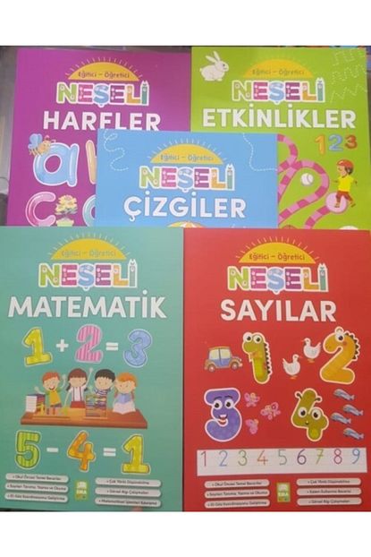 Ema Kitap Egitici Ogretici 1 Sinif Hazirlik Icin Neseli Harfler Sayilar Cizgiler Mat Elakin Serisi 5 Kitap Trendyol