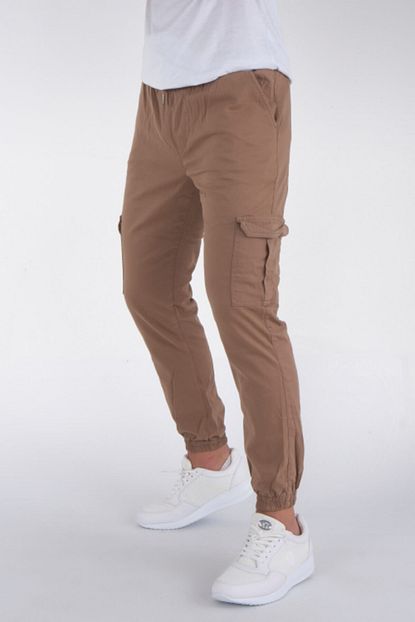 Hoppa Erkek Koyu Kahverengi Slim Fit Kargo Pantolon Trendyol