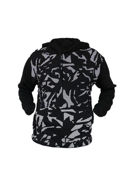 Tampap Erkek Siyah Kapusonlu Orta Kalin Kislik Sweatshirt Trendyol