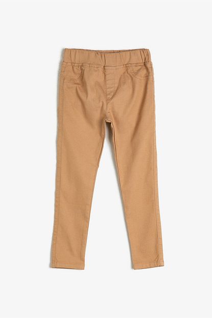 Koton Kids Bej Kiz Cocuk Pantolon Trendyol