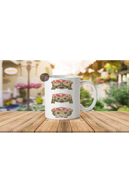 Met Design 3 Maymun Gormedim Duymadim Bilmiyom 2 Porselen Kupa Bardak Trendyol
