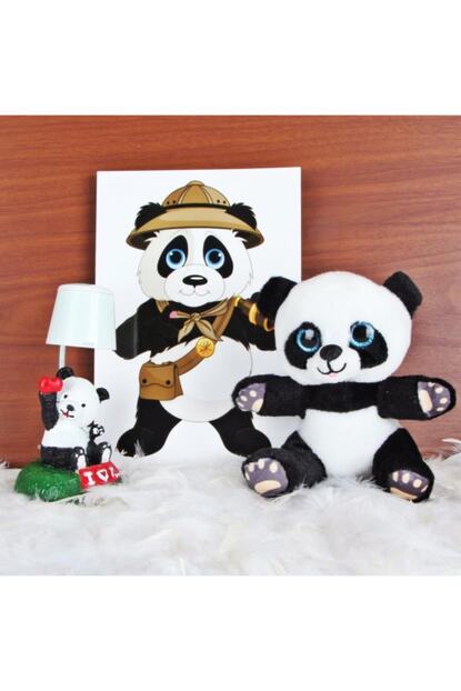 Hediyekanali Panda Tasarimli Gunluk Hatira Defteri Panda Isikli Masa Gece Lambasi Pelus Oyuncak Hediye Seti Trendyol