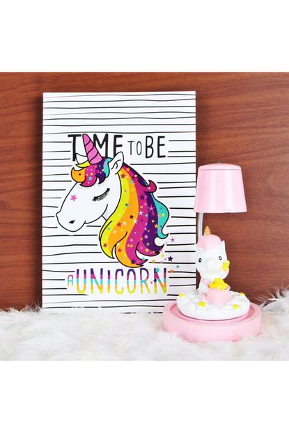 Hediyekanali Unicorn Gunluk Hatira Defteri Sevimli Unicorn Isikli Masa Gece Lambasi Biblo Hediye Seti Trendyol