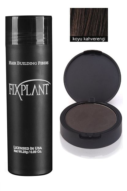 fixplant muhtesem 2 li fixplant sac tozu 28 gr suda cikmayan sac dolgunlastirici pudra 15 gr koyu kahve fiyati yorumlari trendyol