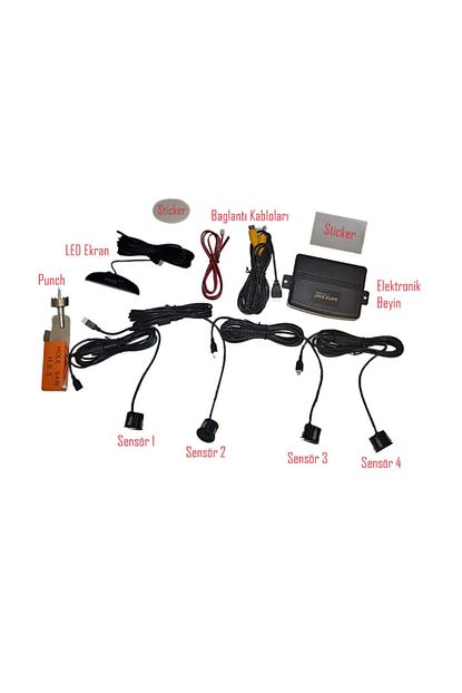 accessorypart sentinel 4 lu park sensoru led ekranli siyah fiyati yorumlari trendyol