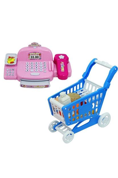 Kizilkaya Oyuncak Unisex Cocuk Market Arabali Pilli Yazar Kasa Trendyol