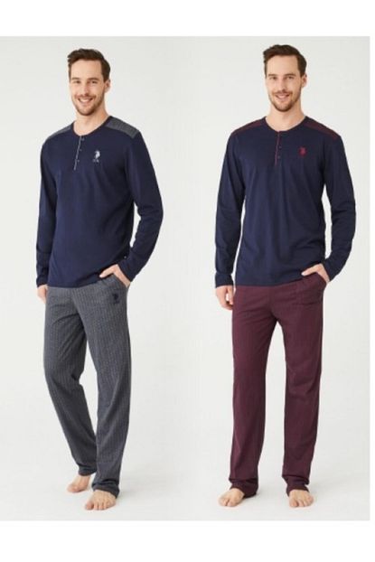 U S Polo Erkek Pijama Takimi 18339 Trendyol