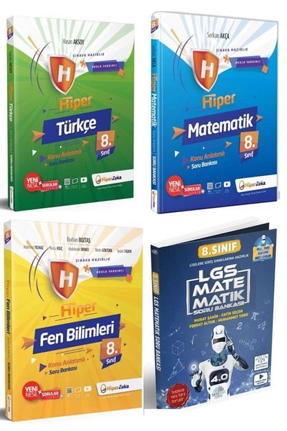 Hiper Zeka Yayinlari 8 Sinif Hiper Matematik Konu Anlatimli Kitabi