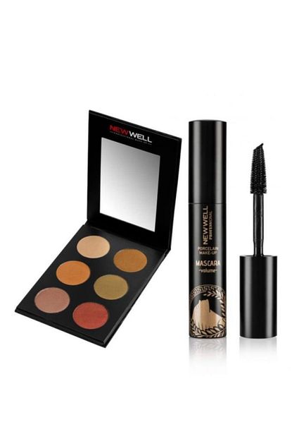 New Well Eyeshadow 6 Renkli Palet 18 Gr Volume Black Maskara 10 Gr Trendyol