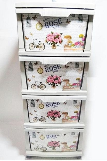 Alkansan Rose Desenli Plastik Cekmeceli 4 Katli Sebzelik Komidin Sifonyer Fiyati Yorumlari Trendyol