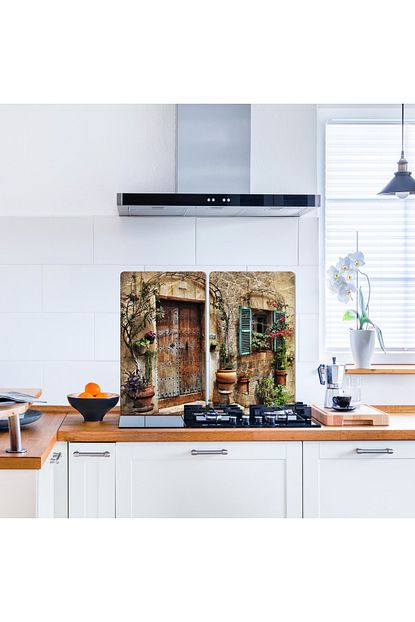 Went Dekoratif Cam Ocak Arkasi Koruyucu Ve Kesim Tablasi Tas Ev 60cm X 52cm 2 Parca 4 Lu Ocaklar Trendyol