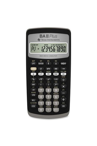 texas instruments ba ii plus grafik hesap makinesi