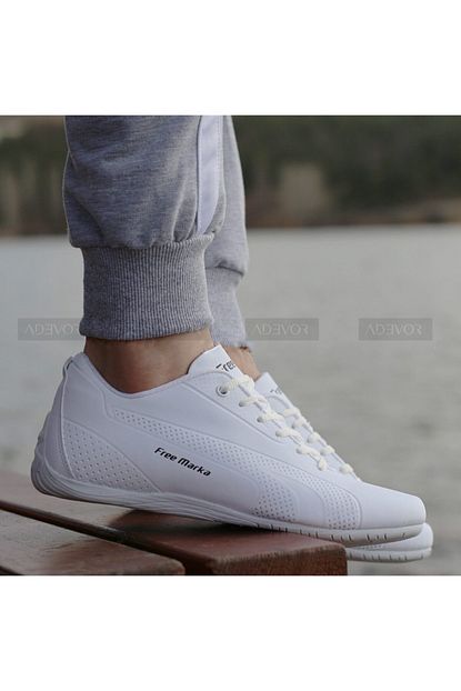 Free Marka Unisex Beyaz Gunluk Rahat Sade Spor Ayakkabi Fmarka 6040 Trendyol