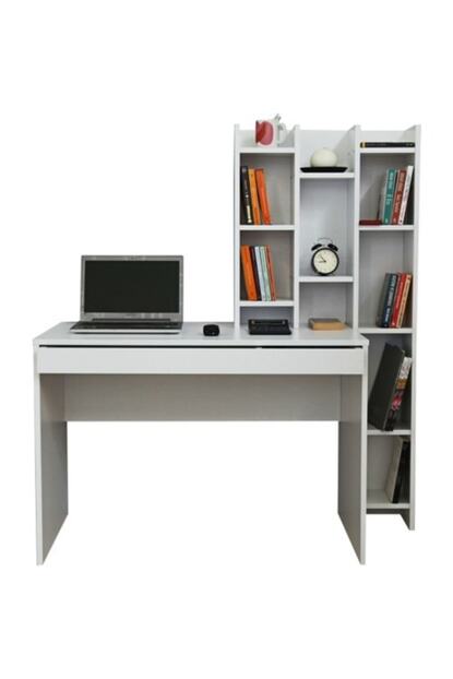 Kzy Activa Kitaplikli Calisma Masasi Beyaz Trendyol