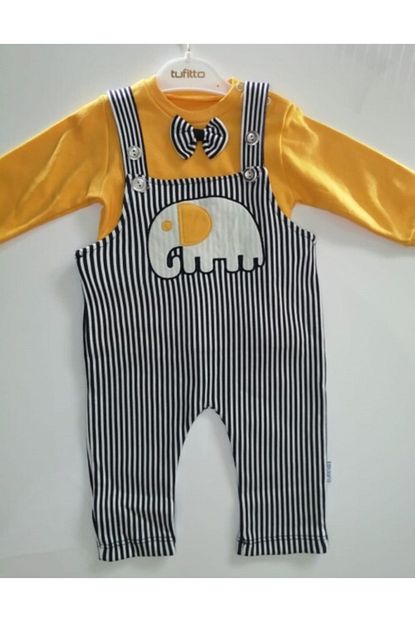 Tufitto Baby Erkek Bebek Sari Salopet Takim Trendyol