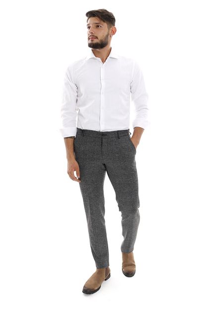 Globay Erkek Siyah Slim Fit Pantolon Trendyol