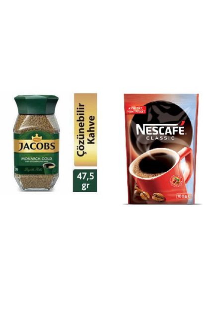Nescafe Jacobs Monarch Gold Kavanoz 47 5 Gr Classic 100 Gr Trendyol