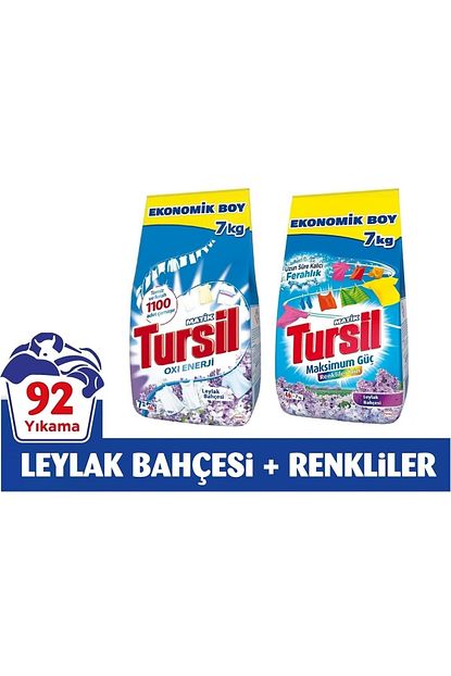 Tursil Matik Toz Camasir Deterjani 7 7 14kg Leylak Bahcesi Leylak Bahcesi Renkli Trendyol
