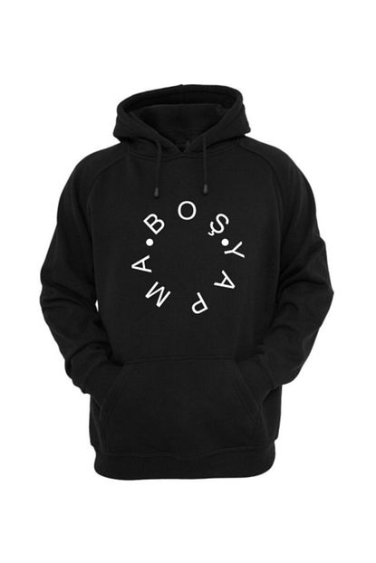 Venusdijital Unisex Siyah Bos Yapma Baskili Kapsonlu Sweat Trendyol