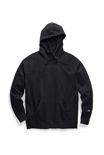 Champion Erkek Siyah Kapusonlu Hoodie Fleece Sweatshirt Trendyol