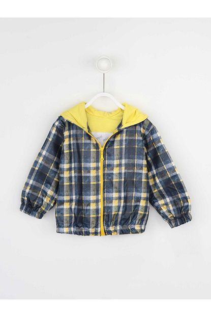 Modakids Erkek Cocuk Sari Kapusonlu Yagmurluk Ince Mont Trendyol