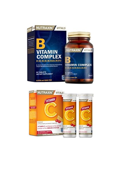 Nutraxin C Vitamini Cigneme Tableti Ve B Vitamin Complex 60 Tablet Trendyol