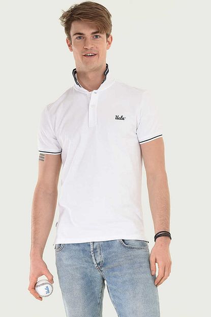 Ucla Hammer Beyaz Polo Yaka Erkek T Shirt Trendyol