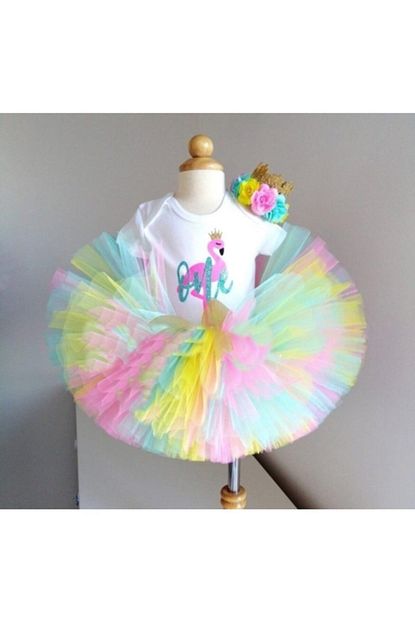 Bba New Trend Kiz Cocuk Flamingo Dogum Gunu Kostum Tutu Etek Trendyol