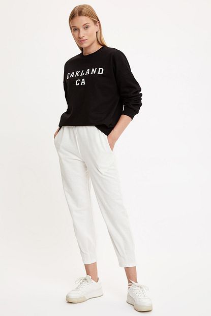 Defacto Kadin White Relax Fit Jogger Esofman Alti S8898az20hs Fiyati Yorumlari Trendyol
