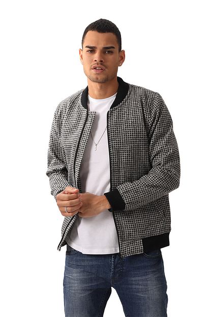 Densmood Erkek Gri Slim Fit Potikare Detayli Ceket Trendyol