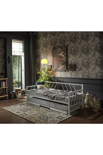 Unimet Glory Yavrulu Daybed Tek Cift Kisilik Metal Karyola Beyaz Trendyol