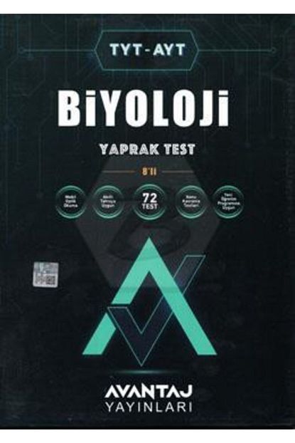Avantaj Yayinlari Tyt Ayt Biyoloji Konu Kazanim Yaprak Test 8 Ogrencilik Trendyol