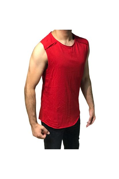 Stile S Erkek Kirmizi Yuvarlak Yaka Sifir Kol T Shirt Trendyol