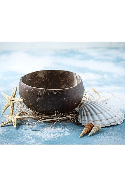 Kuru Yesil El Yapimi Natural Jumbo Hindistan Cevizi Kasesi Coconut Bowl Trendyol