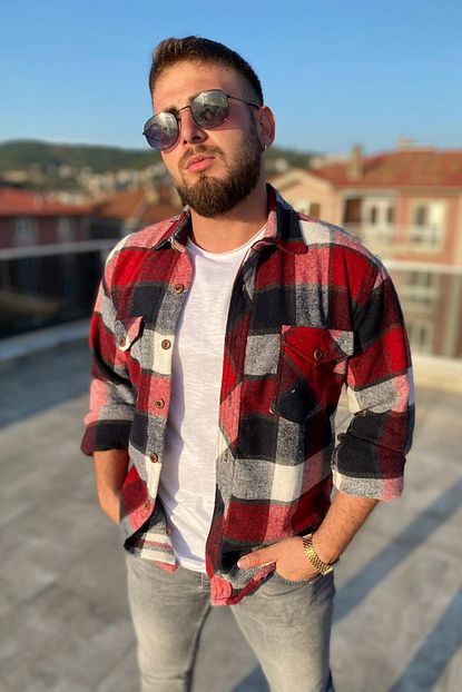 Trendlike Erkek Kirmizi Kareli Oduncu Gomlegi Trendyol
